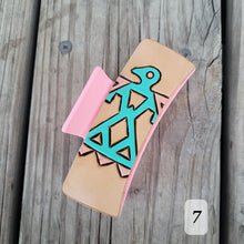 Load image into Gallery viewer, More Hand Tooled Leather Hair Clips