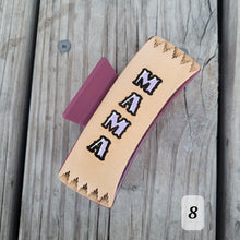 Load image into Gallery viewer, More Hand Tooled Leather Hair Clips
