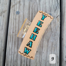Load image into Gallery viewer, More Hand Tooled Leather Hair Clips