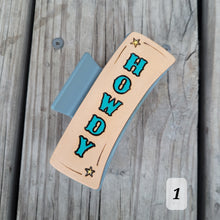 Load image into Gallery viewer, More Hand Tooled Leather Hair Clips