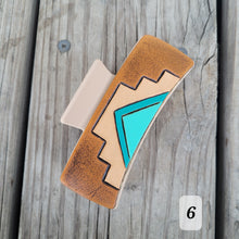 Load image into Gallery viewer, More Hand Tooled Leather Hair Clips