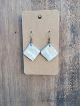 Load image into Gallery viewer, Cowhide Earrings - Blonde Speckle
