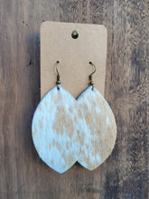 Load image into Gallery viewer, Cowhide Earrings - Blonde Speckle
