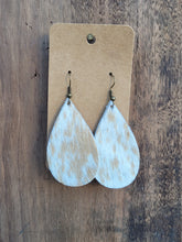 Load image into Gallery viewer, Cowhide Earrings - Blonde Speckle
